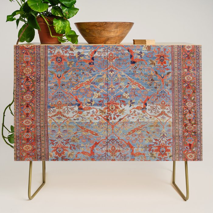 Blue Field Sultanabad Antique Persian Credenza Gallery Image 1