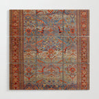 Blue Field Sultanabad Antique Persian Wood Wall Art Gallery Image 1