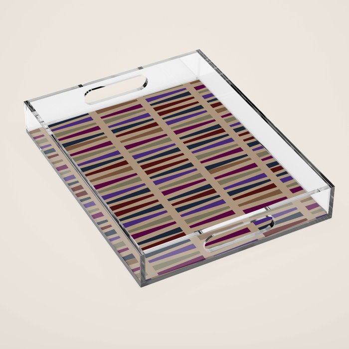 Geometric Fall Hues Acrylic Tray Gallery Image 1