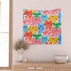 RainBows - Bright Multi Retro Rainbow Bows Wall Tapestry Gallery Image 2