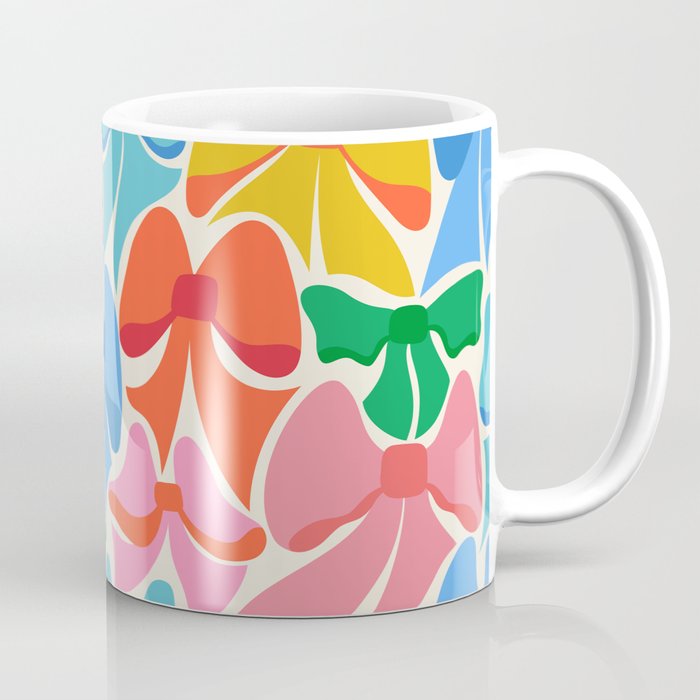 RainBows - Bright Multi Retro Rainbow Bows Coffee Mug Gallery Image 1