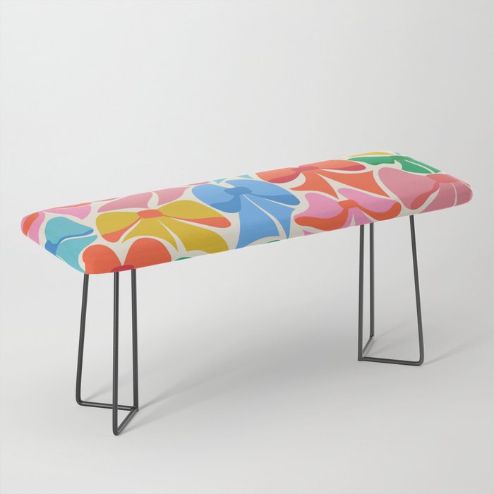 RainBows - Bright Multi Retro Rainbow Bows Bench Gallery Image 1