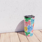 RainBows - Bright Multi Retro Rainbow Bows Travel Mug Gallery Image 4