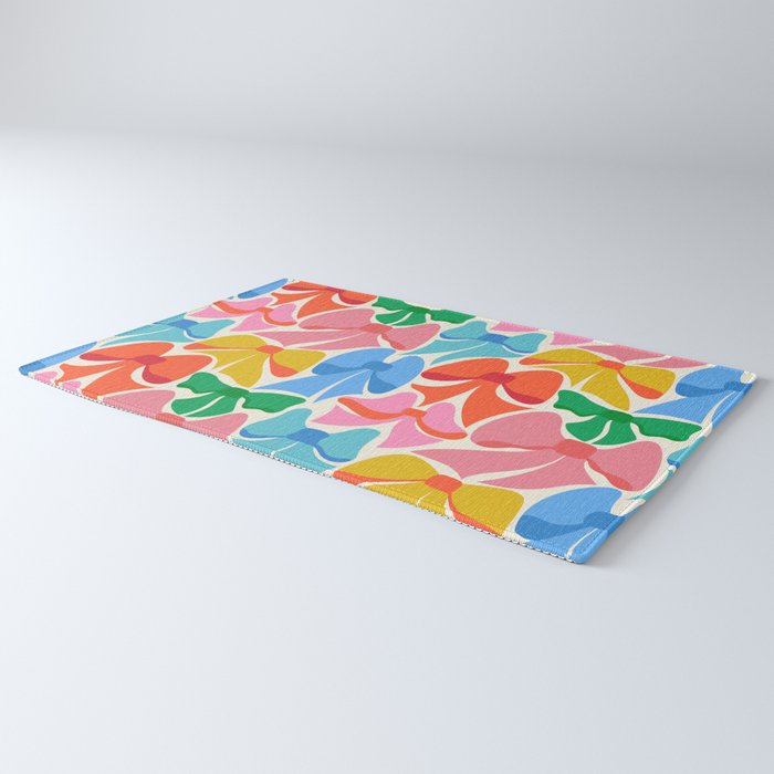 RainBows - Bright Multi Retro Rainbow Bows Rug Gallery Image 3