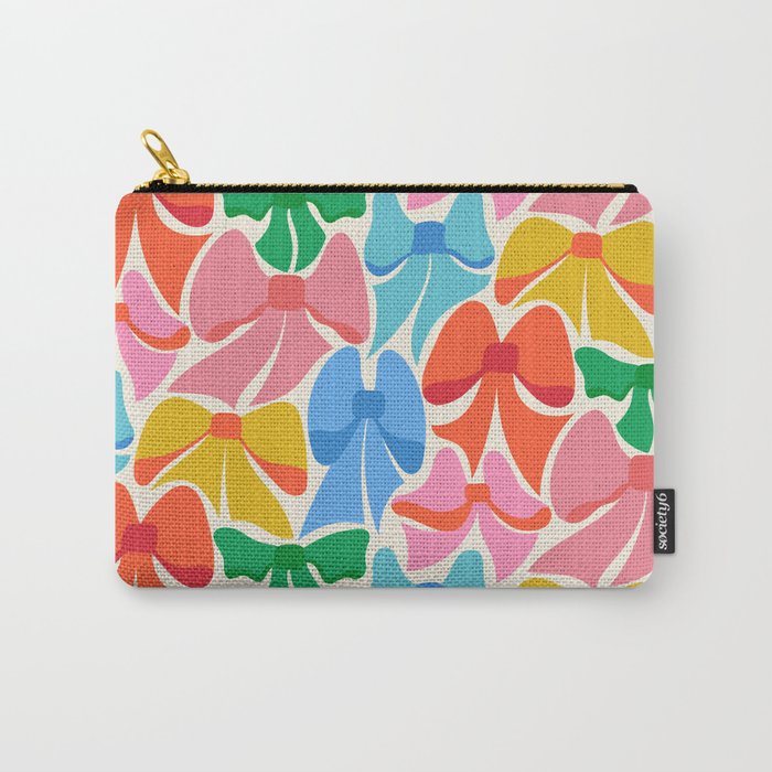 RainBows - Bright Multi Retro Rainbow Bows Carry All Pouch Gallery Image 1