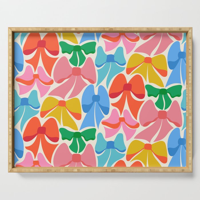 RainBows - Bright Multi Retro Rainbow Bows Serving Tray Gallery Image 1