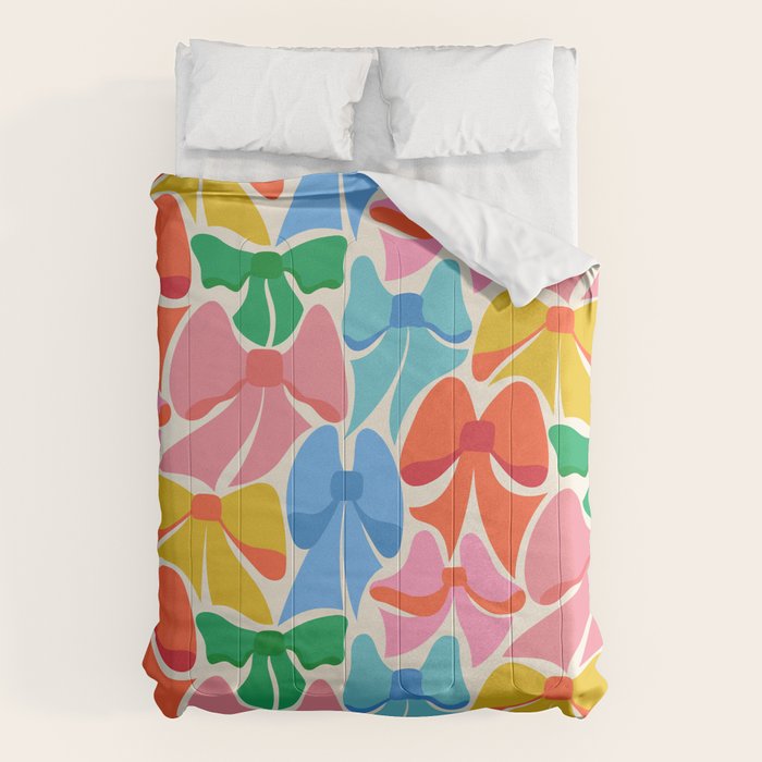 RainBows - Bright Multi Retro Rainbow Bows Comforter Gallery Image 6