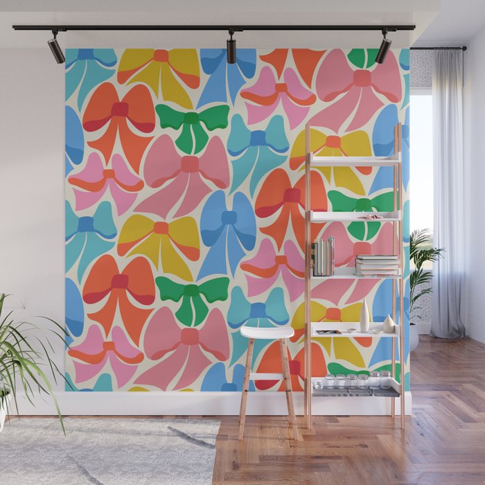 RainBows - Bright Multi Retro Rainbow Bows Wall Mural Gallery Image 1