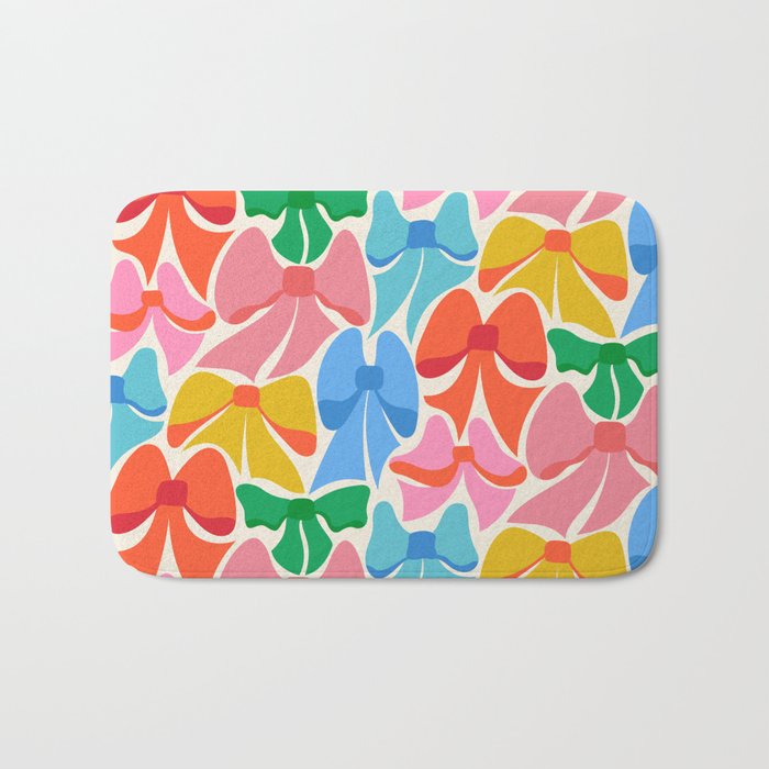 RainBows - Bright Multi Retro Rainbow Bows Bath Mat Gallery Image 1