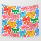 RainBows - Bright Multi Retro Rainbow Bows Wall Tapestry Gallery Image 4