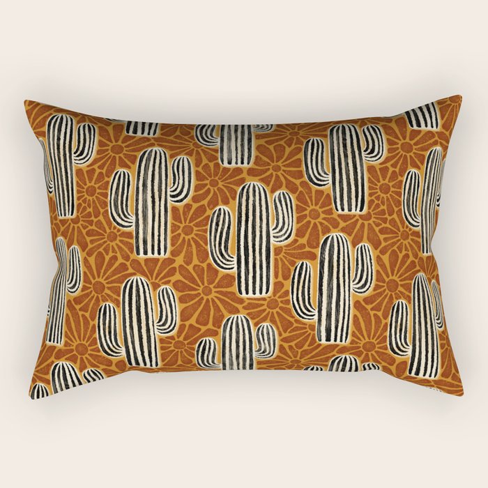 Sonora - Rust, gold, black and white Rectangular Pillow Gallery Image 2