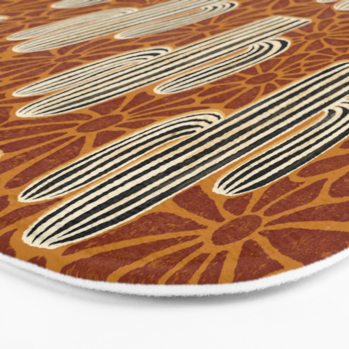 Sonora - Rust, gold, black and white Bath Mat Gallery Image 3