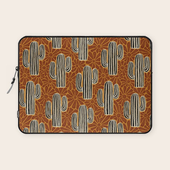 Sonora - Rust, gold, black and white Laptop Sleeve Gallery Image 1