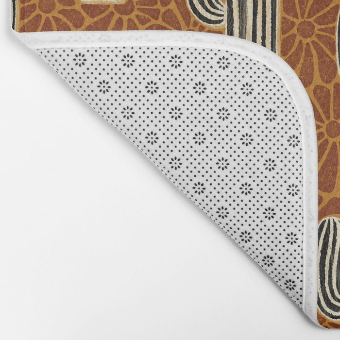 Sonora - Rust, gold, black and white Bath Mat Gallery Image 2