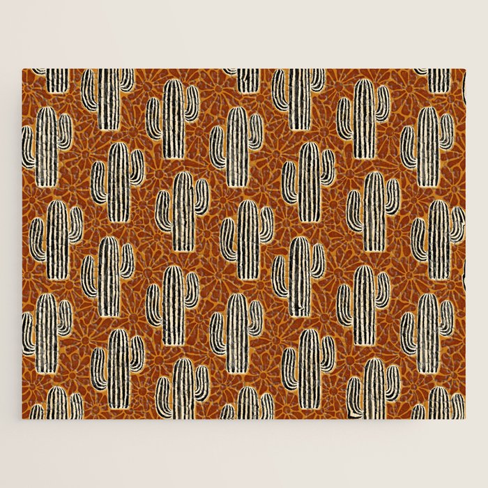 Sonora - Rust, gold, black and white Jigsaw Puzzle