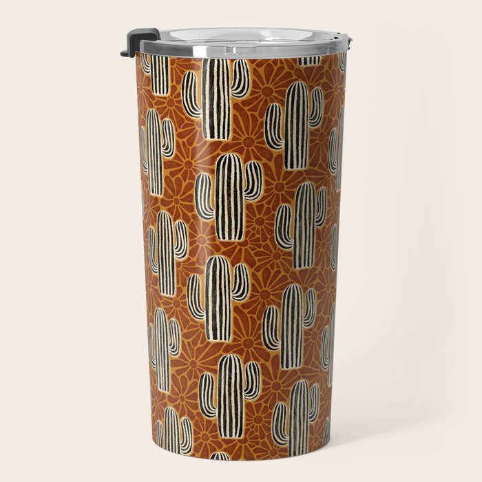 Sonora - Rust, gold, black and white Travel Mug Gallery Image 3
