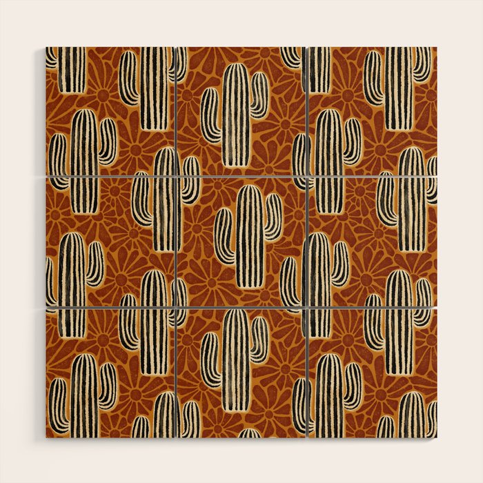 Sonora - Rust, gold, black and white Wood Wall Art Gallery Image 1