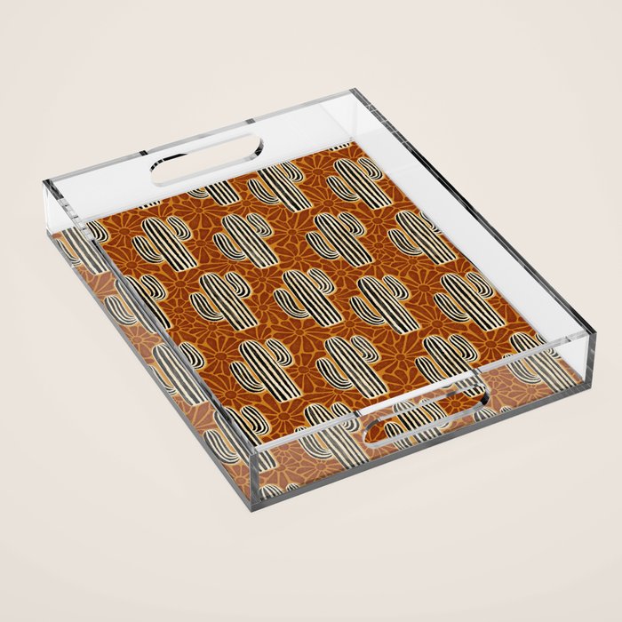 Sonora - Rust, gold, black and white Acrylic Tray Gallery Image 1