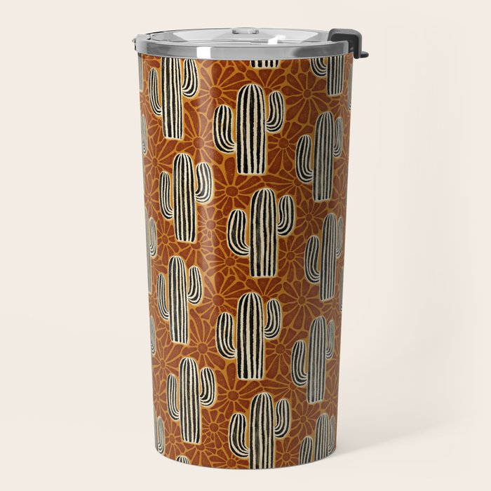 Sonora - Rust, gold, black and white Travel Mug Gallery Image 2