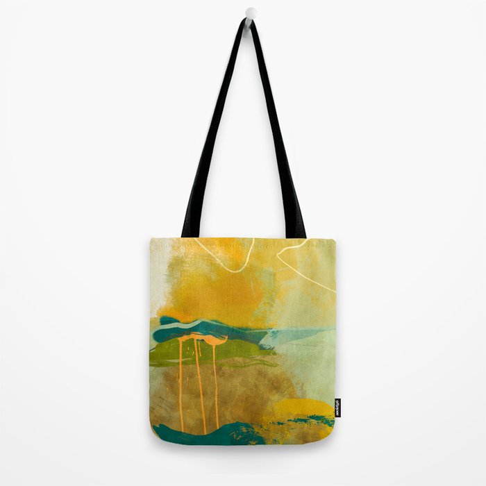 summer green abstract art Tote Bag Gallery Image 2