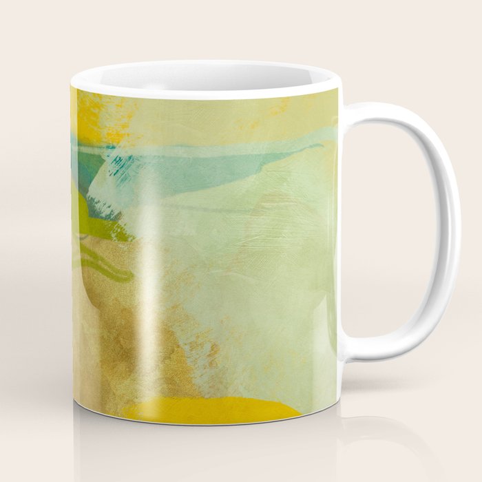 summer green abstract art Coffee Mug Gallery Image 1
