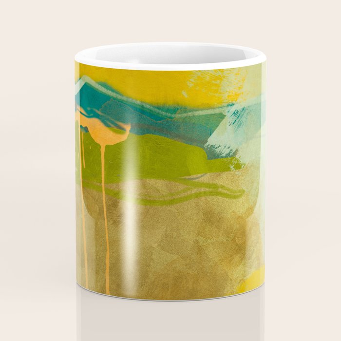 summer green abstract art Coffee Mug Gallery Image 4