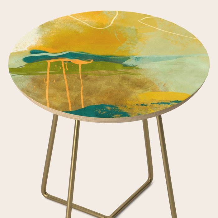 summer green abstract art Side Table Gallery Image 2