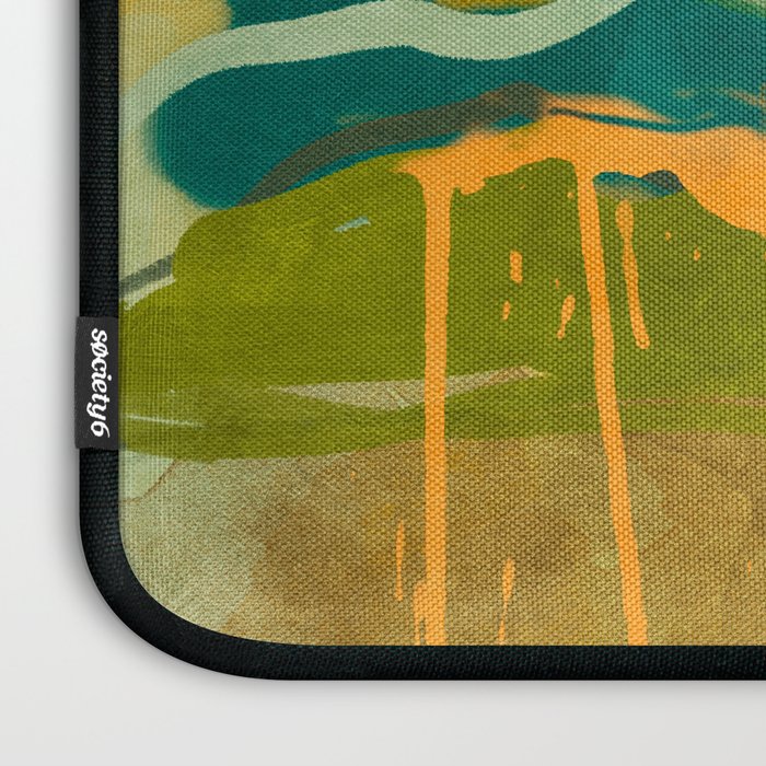 summer green abstract art Laptop Sleeve Gallery Image 3