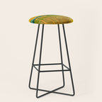 summer green abstract art Stool Gallery Image 1