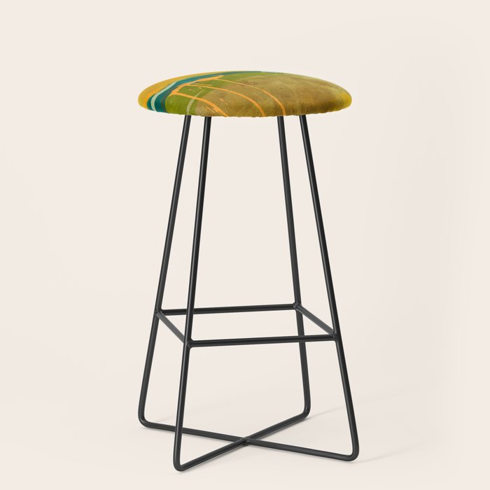 summer green abstract art Stool Gallery Image 1