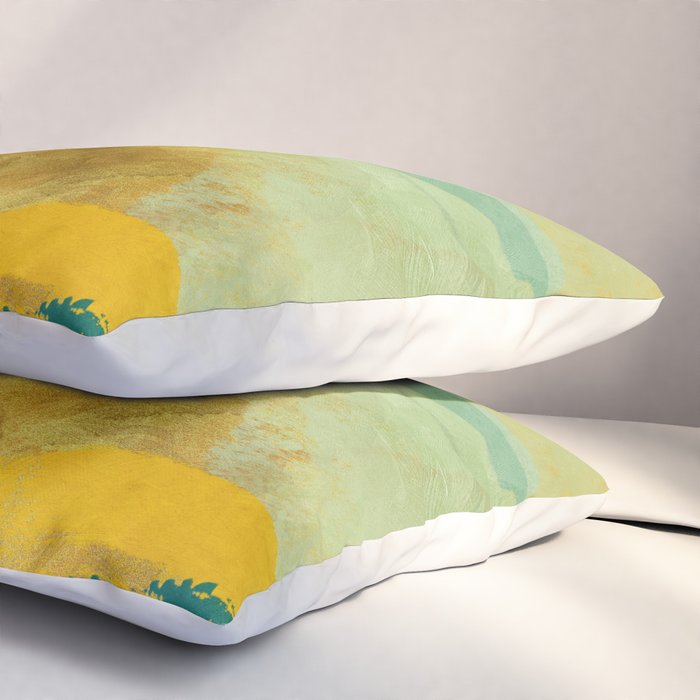summer green abstract art Pillow Sham Gallery Image 3