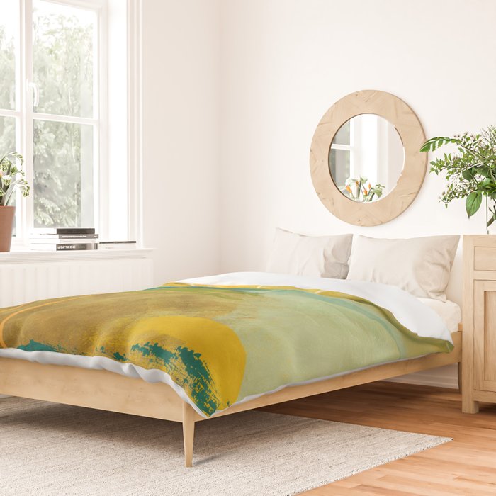 summer green abstract art Duvet Cover Gallery Image 2