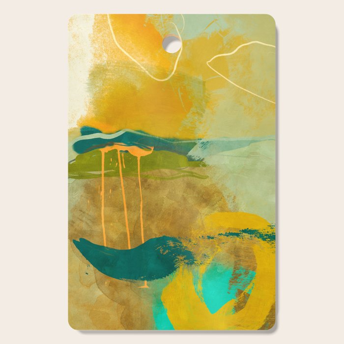 summer green abstract art Cutting Board Gallery Image 1
