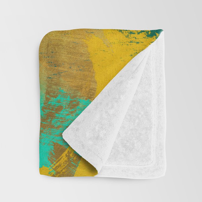 summer green abstract art Throw Blanket Gallery Image 3