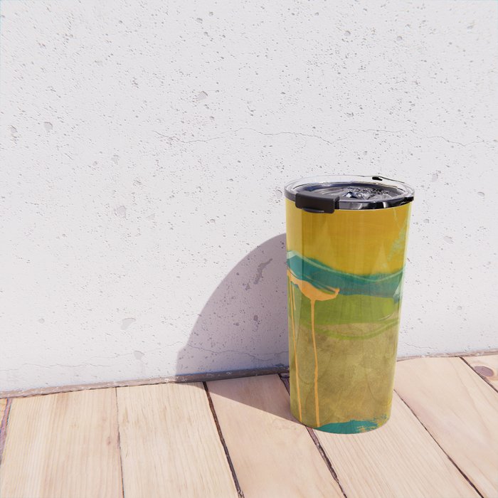 summer green abstract art Travel Mug Gallery Image 4