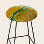 summer green abstract art Stool Gallery Image 2