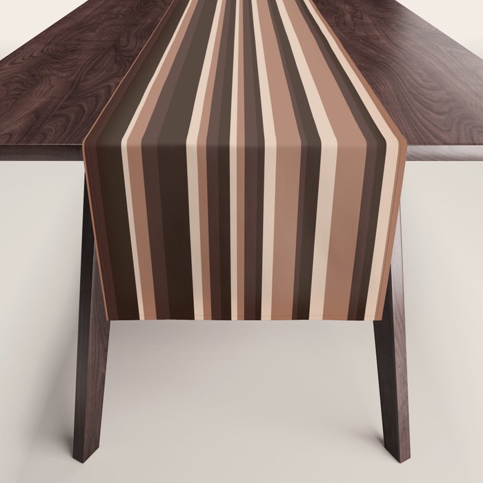 Classic Stripes XLIX - Mocha Coffee Table Runner Gallery Image 1