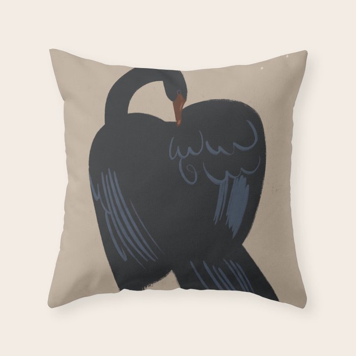  black swan Throw Pillow Gallery Image 6