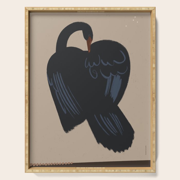  black swan Serving Tray Gallery Image 1