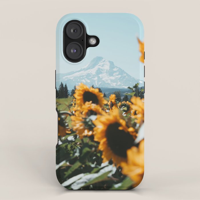 Mt. Hood Sunflower Field iPhone Case Gallery Image 1