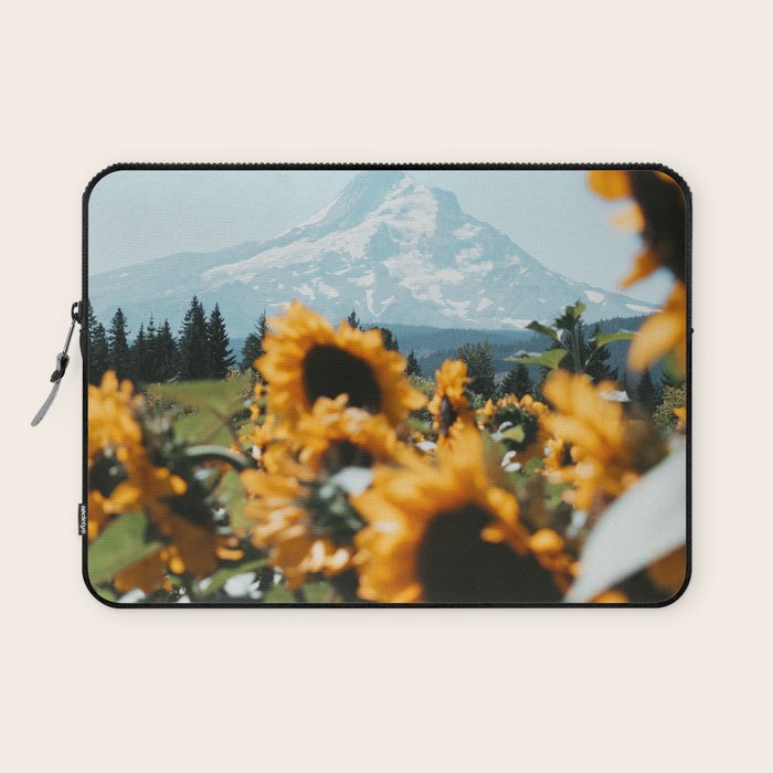 Mt. Hood Sunflower Field Laptop Sleeve Gallery Image 1