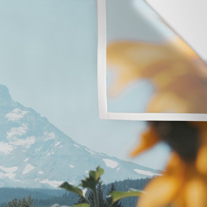 Mt. Hood Sunflower Field Wall Tapestry Gallery Image 3