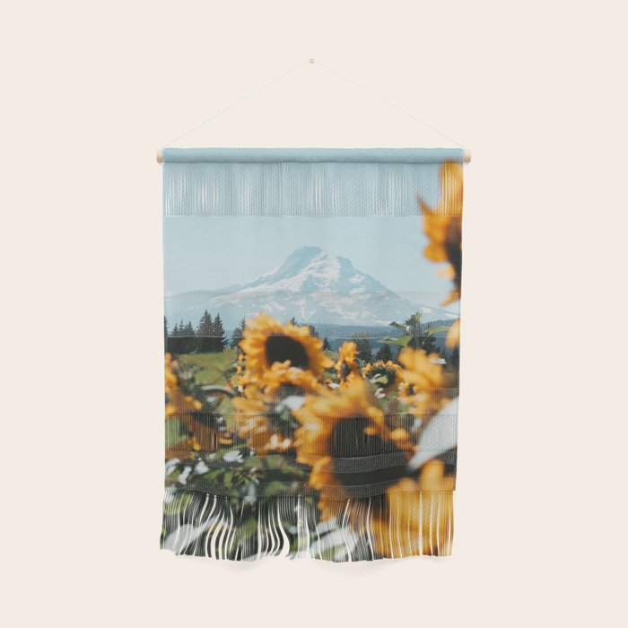 Mt. Hood Sunflower Field Wall Hanging Gallery Image 1