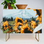 Mt. Hood Sunflower Field Credenza Gallery Image 1