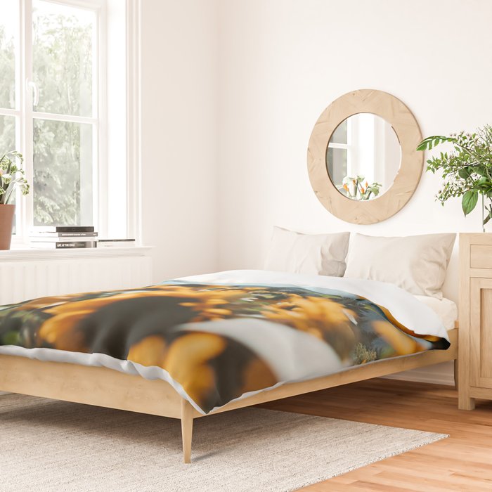 Mt. Hood Sunflower Field Duvet Cover Gallery Image 2