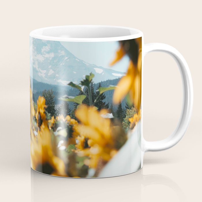 Mt. Hood Sunflower Field Coffee Mug Gallery Image 1