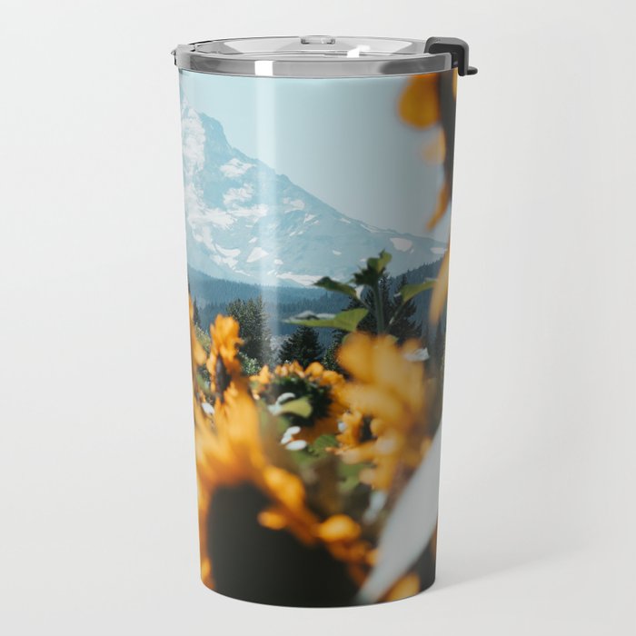Mt. Hood Sunflower Field Travel Mug Gallery Image 2