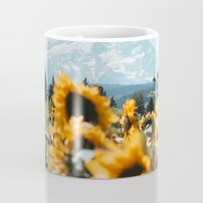 Mt. Hood Sunflower Field Coffee Mug Gallery Image 4