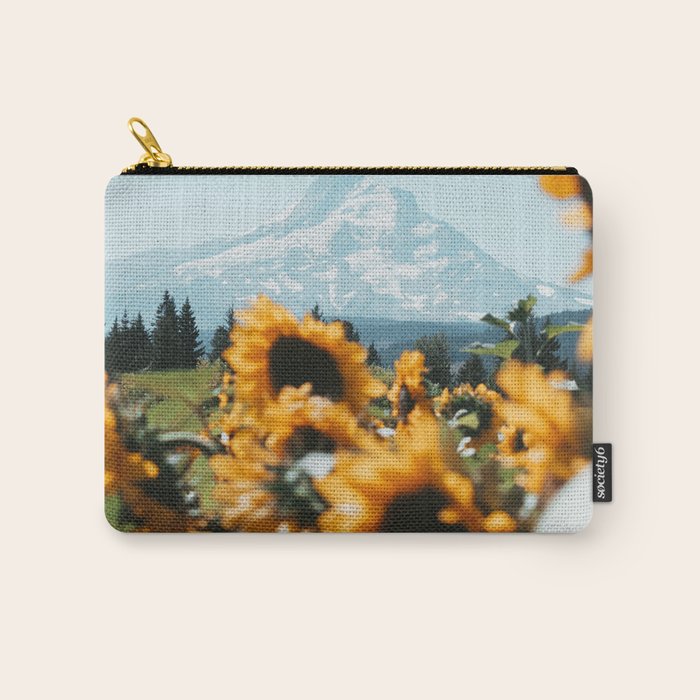 Mt. Hood Sunflower Field Carry All Pouch Gallery Image 1