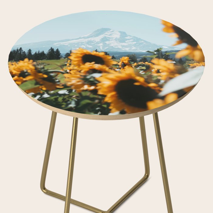 Mt. Hood Sunflower Field Side Table Gallery Image 2